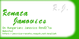 renata janovics business card